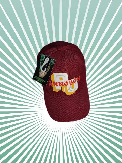 GORRA ANNOBÓN ROJO VINO, VISERA REDONDA TDF